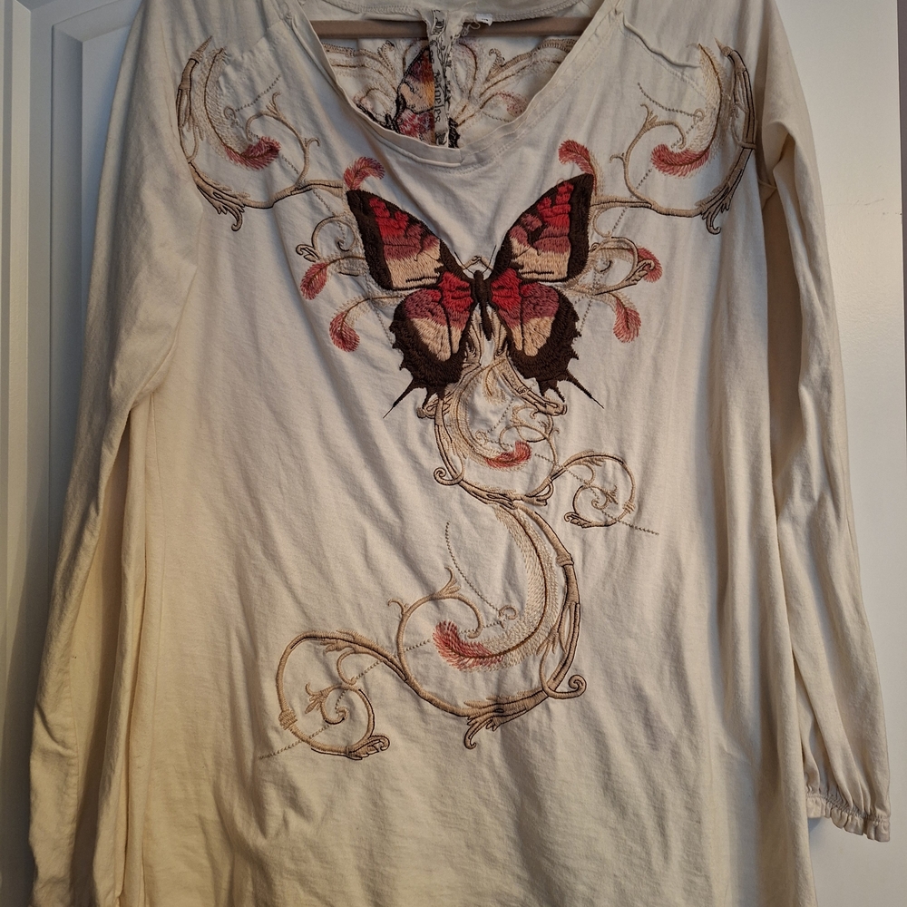 Boho JWLA Cotton Embroidered Top